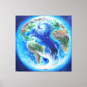Toile La Terre, l'affiche de la planète bleue