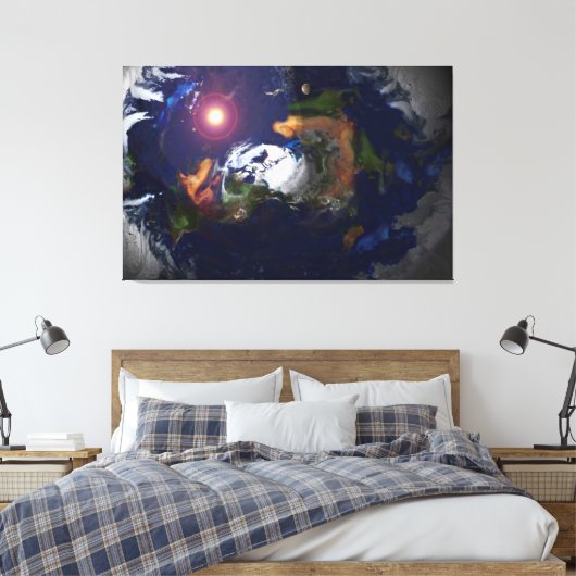 TOILE LA TERRE PLATE SUR LE FEU (Insitu(Chambre))