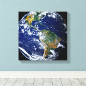 Toile La Terre Pleine Montre Les Amériques (Insitu (Plancher de Bois))