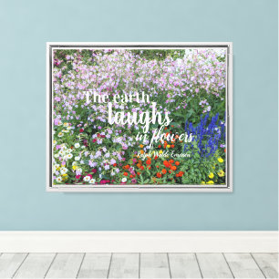 Toile La Terre rit dans le jardin fleuri