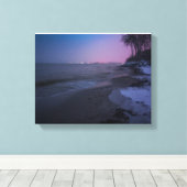 Toile La tombée d'hiver sur la plage (Insitu (Plancher de Bois))