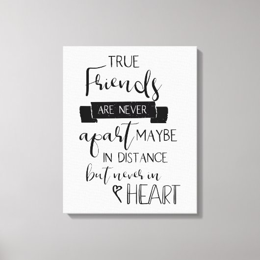 Toile La typographie de la citation de l'amitié (Recto)