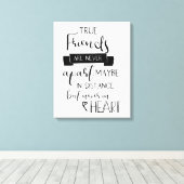 Toile La typographie de la citation de l'amitié (Insitu (Plancher de Bois))