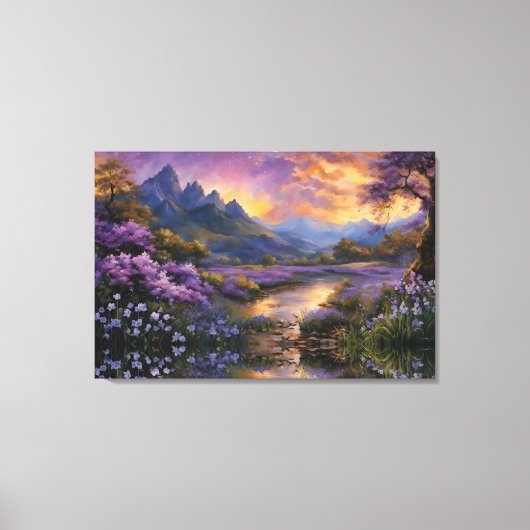 Toile La vallée de la Lavande à l'aube (Recto)