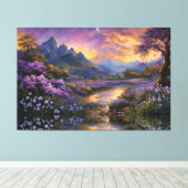 Toile La vallée de la Lavande à l'aube (Insitu (Plancher de Bois))