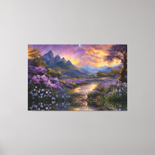 Toile La vallée de la Lavande à l'aube