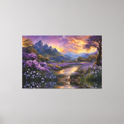 Toile La vallée de la Lavande à l'aube (Recto)