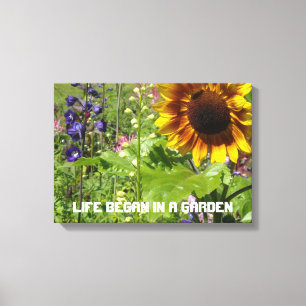 Toile La vie a commencé dans un jardin