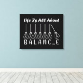 Toile La vie, c'est l'équilibre de l'inspiration de moti (Insitu (Plancher de Bois))