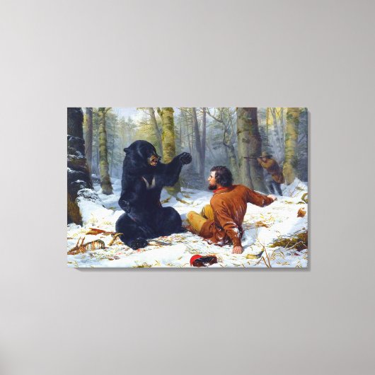 Toile La vie d'un chasseur Un saccage Arthur Tait 1856 (Recto)