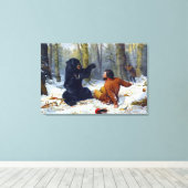 Toile La vie d'un chasseur  Une situation serrée Arthur  (Insitu (Plancher de Bois))