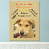 Toile La vie est l'école la plus dure (Insitu (Plancher de Bois))