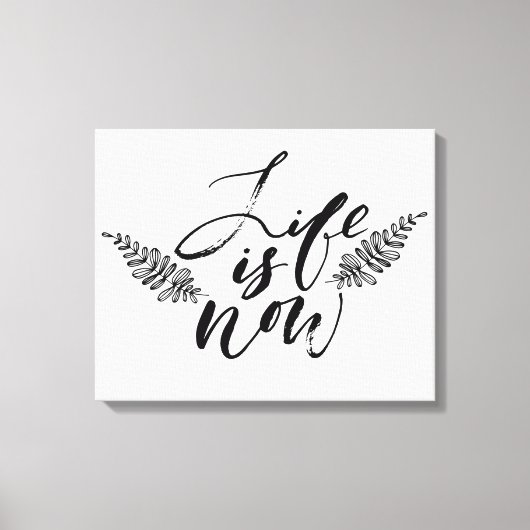 Toile La vie est maintenant (Recto)
