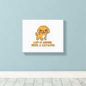 Toile La Vie Est Meilleure Avec Le Cavapou - Amoureux Du (Insitu (Plancher de Bois))