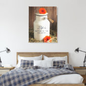 Toile La vie est meilleure dans le pays Citation avec La (Insitu(Chambre))