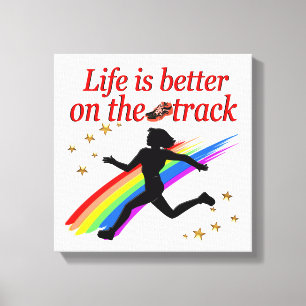 TOILE LA VIE EST MEILLEURE SUR LA PISTE DE CONCEPTION