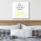 Toile La Vie Est Un Beau Voyage Vert Lime (Insitu(Chambre))