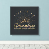 Toile La vie est une aventure Explore Dream Découvrir (Insitu (Plancher de Bois))