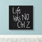 Toile la vie n'a pas de typographie ctrl+z (Insitu (Plancher de Bois))