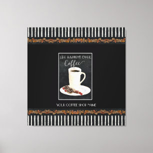 Toile La vie passe au café Latte du café-café