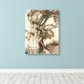 Toile La vieille femme dans le bois par Arthur Rackham (Insitu (Plancher de Bois))