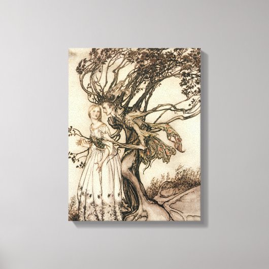 Toile La vieille femme dans le bois par Arthur Rackham (Recto)