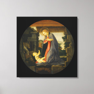 Toile La Vierge adorant l'enfant