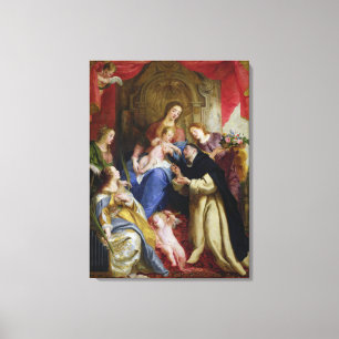 Toile La Vierge offrant le chapelet