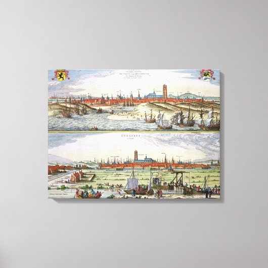 Toile La ville de Dunkerque pendant l'occupation espagno (Recto)