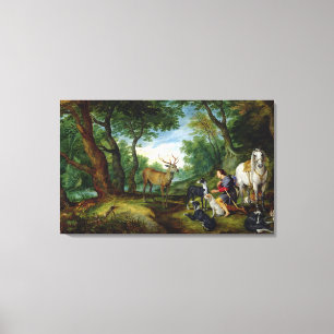 Toile La vision de St Hubert, c.1620 (huile sur le