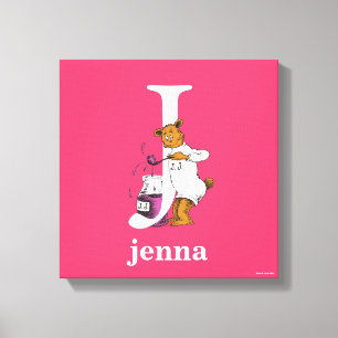 Toile L'ABC de Dr Seuss : Lettre J - Blanc Ajoutez vot