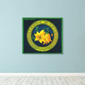 Toile Label Apple Crate de Bell jaune Lewiston, ID (Insitu (Plancher de Bois))