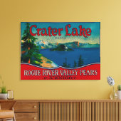 Toile Label Crater Lake Pear Crate Medford, OU (Insitu(Salon))