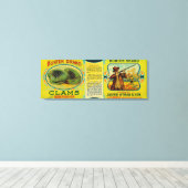 Toile Label Hunter Clams Milbridge, ME (Insitu (Plancher de Bois))