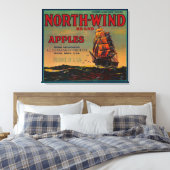 Toile Label North Wind Apple CrateYakima, WA (Insitu(Chambre))