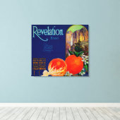 Toile Label orange de la révélationNaranjo, CA (Insitu (Plancher de Bois))
