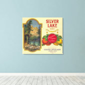 Toile Label Orange Silver Lake Lemon Cove, CA (Insitu (Plancher de Bois))