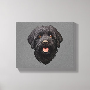 Toile Labradoodle Chien Noir