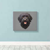 Toile Labradoodle Chien Noir (Insitu (Plancher de Bois))