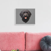 Toile Labradoodle Chien Noir (Insitu(Salon))