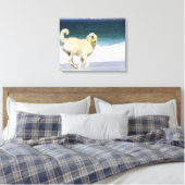 Toile Labradoodle - Joyeuse journée sur la plage (Insitu(Chambre))