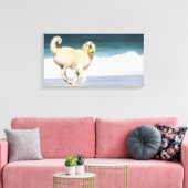 Toile Labradoodle - Joyeuse journée sur la plage (Insitu(Salon))
