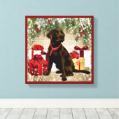 TOILE LABRADOR CHOCOLATE DE NOËL (Insitu (Plancher de Bois))