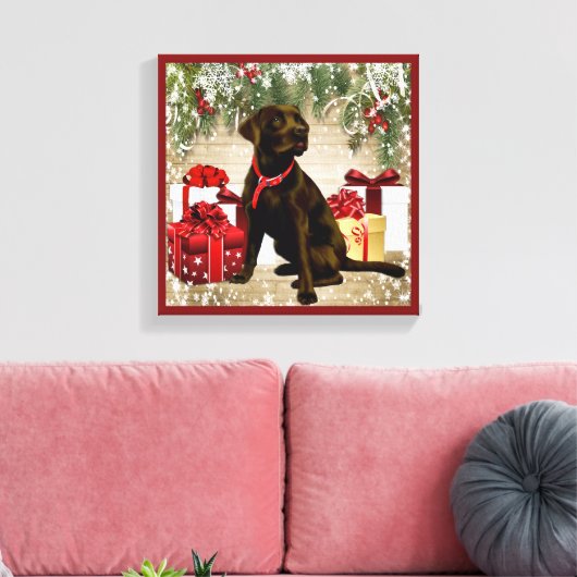 TOILE LABRADOR CHOCOLATE DE NOËL (Insitu(Salon))
