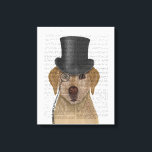 Toile Labrador jaune, Hound officiel et Casquette<br><div class="desc">Labrador jaune, Hound officiel et Casquette par FabFunky. Comprend un labo dapper portant un tophat amusant et un monocle. | 191408D</div>