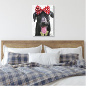 Toile Labrador Noir Avec Bois Rouge Sur La Tête (Insitu(Chambre))