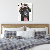 Toile Labrador Noir Avec Fascinateur Vert (Insitu(Chambre))
