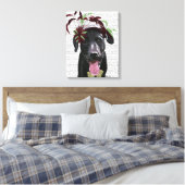 Toile Labrador Noir Avec Fascinateur Vert (Insitu(Chambre))