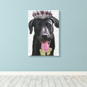 Toile Labrador Noir Avec Tiara (Insitu (Plancher de Bois))