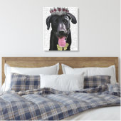 Toile Labrador Noir Avec Tiara (Insitu(Chambre))
